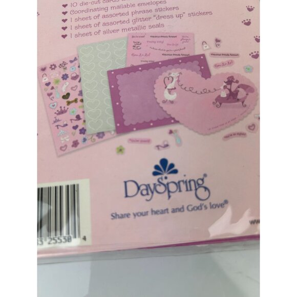 DaySpring Bella & Fifi Poodle & Cat Heart Stationary Valentine Set Scripture - Picture 9 of 11